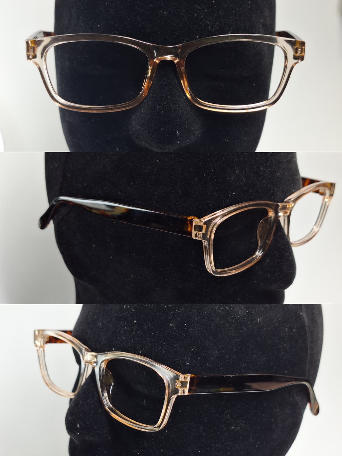 투명 호피 스퀘어 안경테 일본 수입 y2k 패션 아이웨어 클래식 레트로  상품이미지2