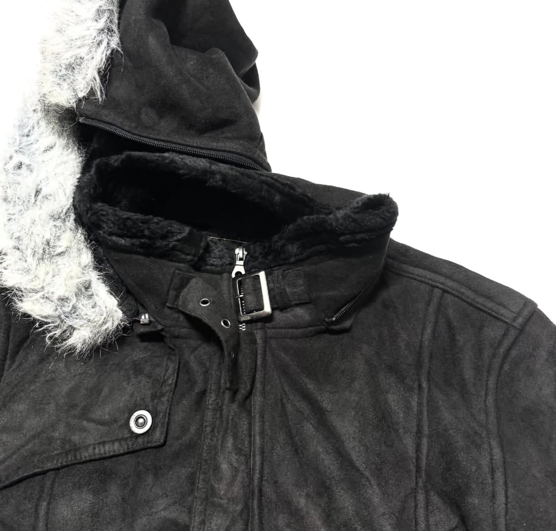 Roushatte - 무통 후디드 코트 자켓 상품이미지3