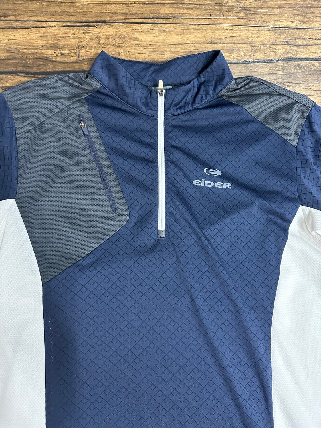 아이더 EIDER 반집업 기능성 아웃도어 반팔 티셔츠 XL 105 네이비 상품이미지3