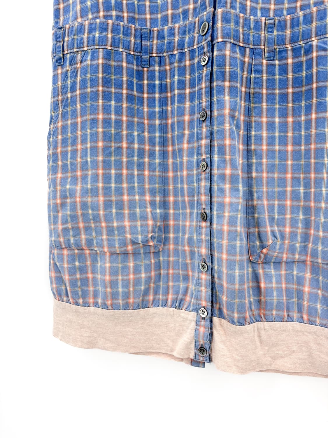 FRAPBOIS 체크 반팔 후드 원피스 자켓 상품이미지6