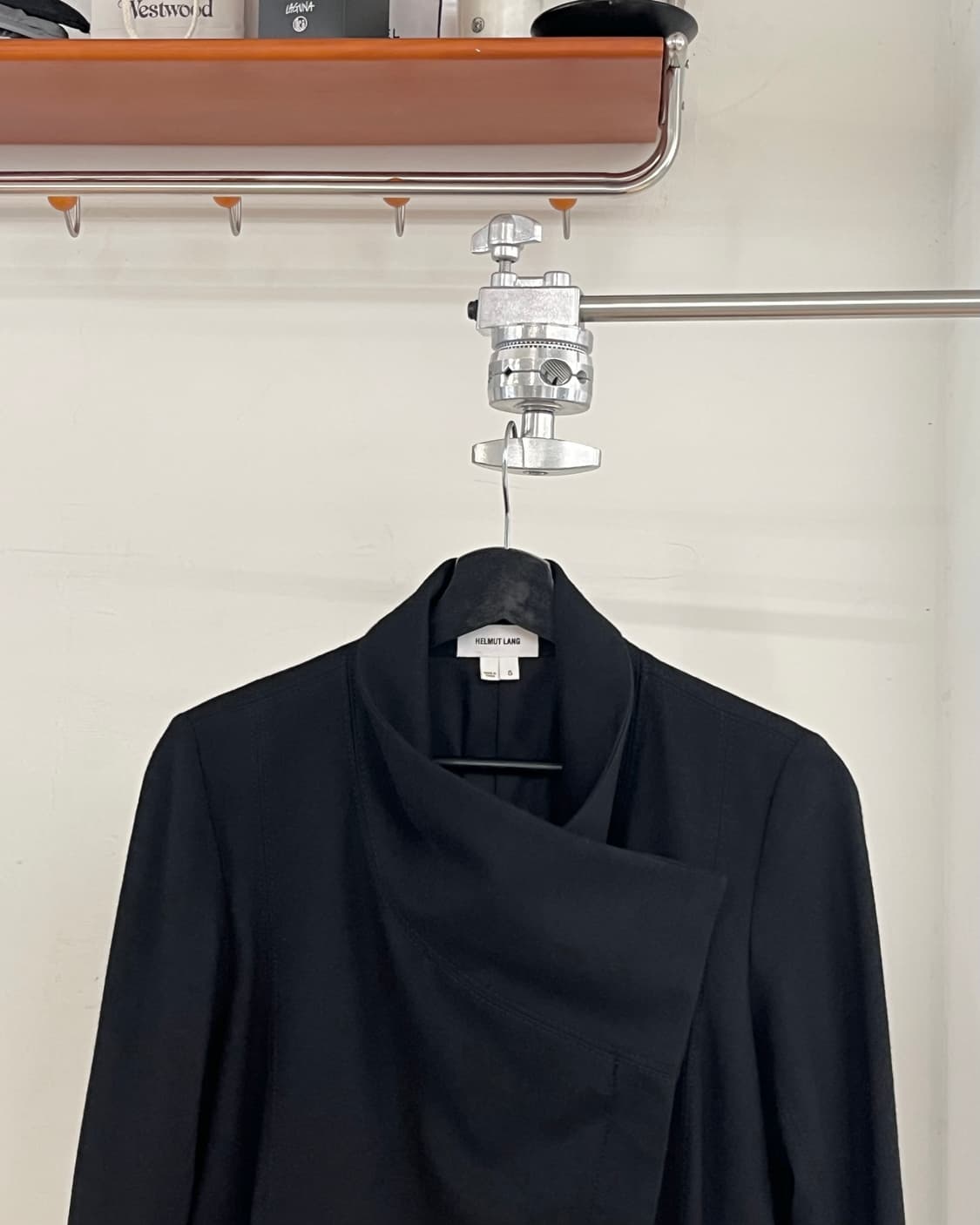 핼무트랭 블랙 에이시메트리컬 울 자켓 상품이미지2