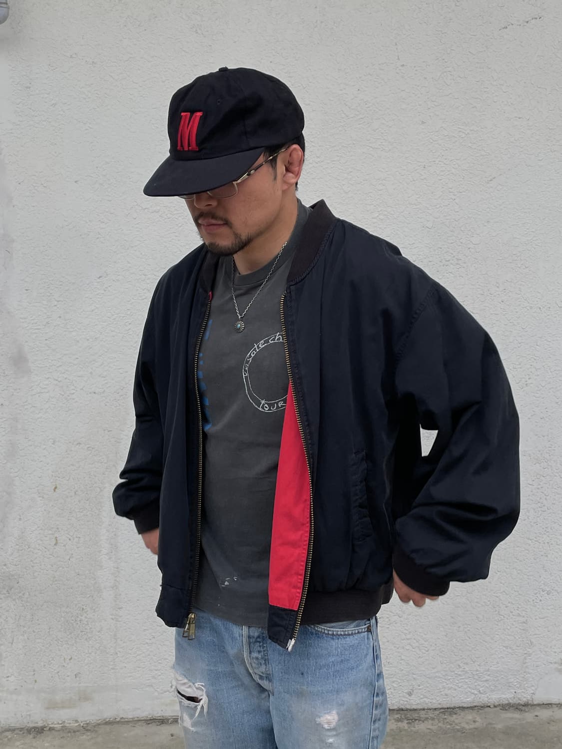 90s Marlboro Reversible Bomber Jacket 상품이미지5