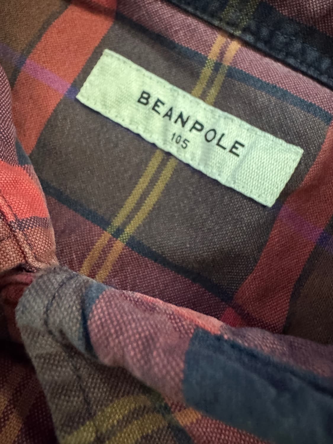 빈폴 Beanpole 빈티지 긴팔 체크 셔츠 L 상품이미지4