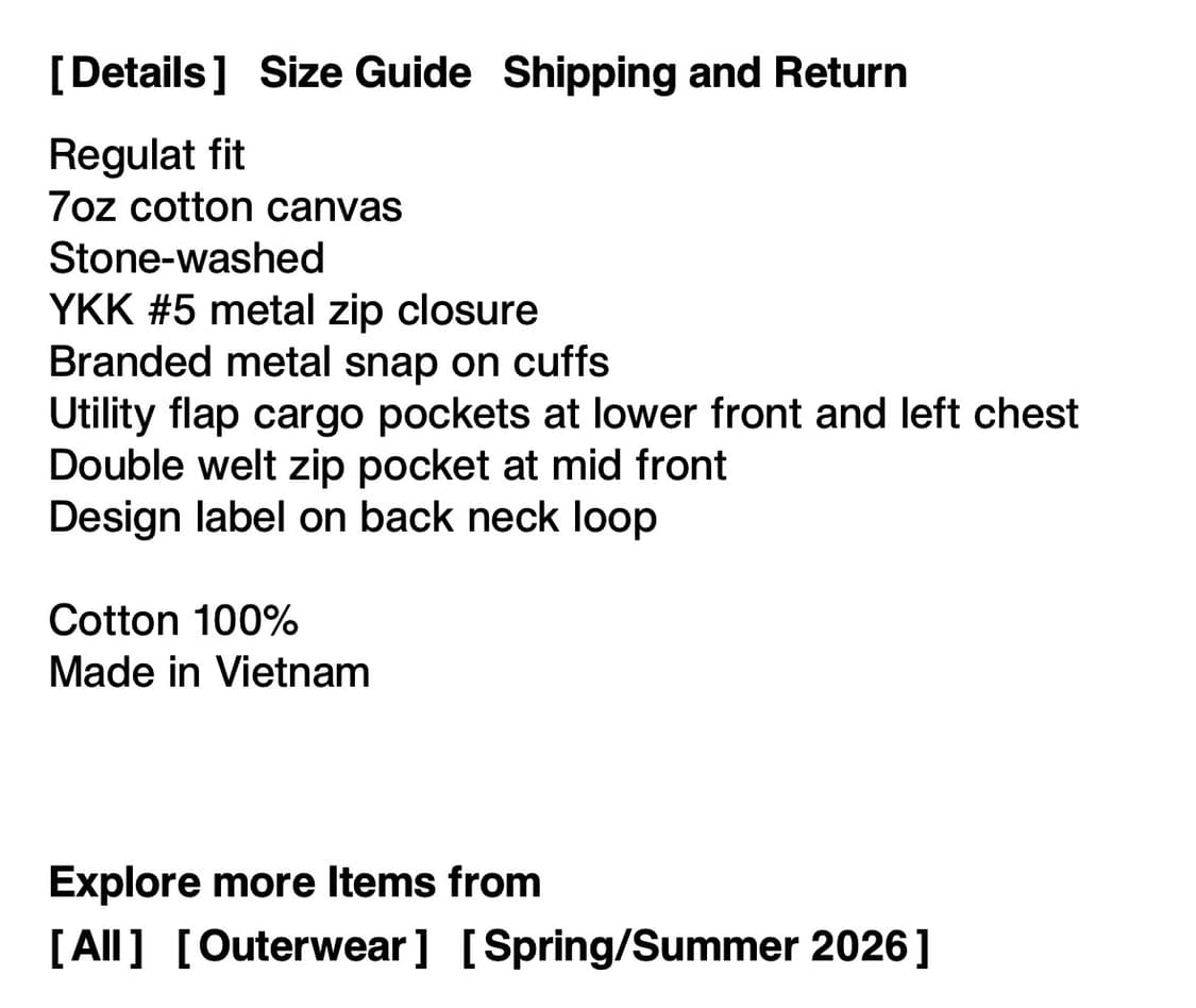 Utility Field Jacket Stone  상품이미지3