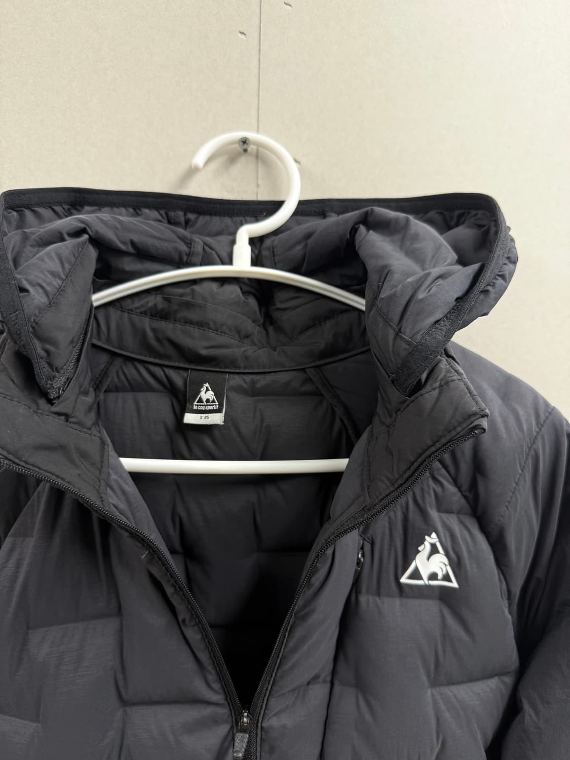 여성 S / 르꼬끄 튜브다운 경량패딩 블랙 구스다운 상품이미지5