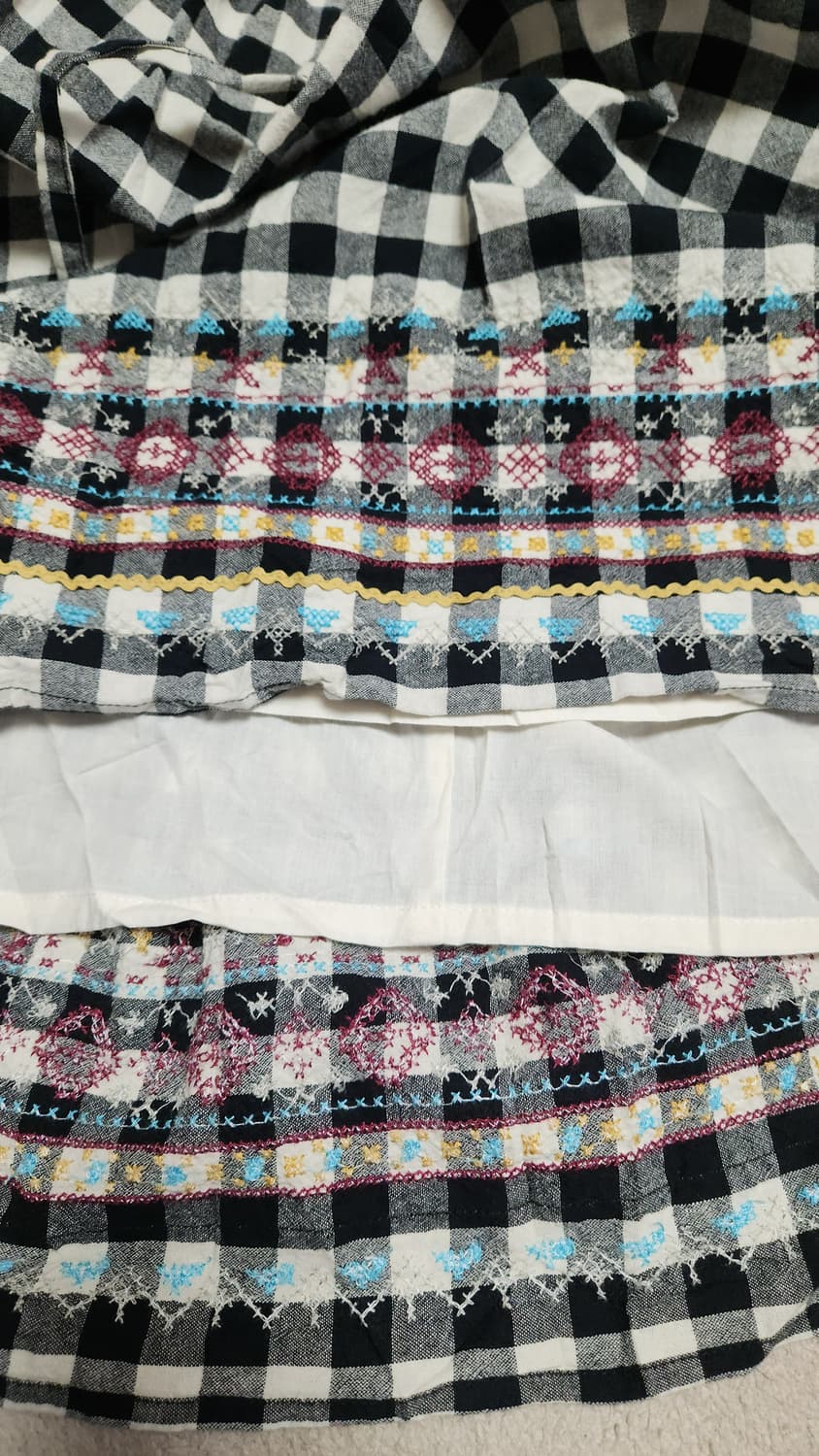 하구미 후드집업&니트& 체크치마 상품이미지5