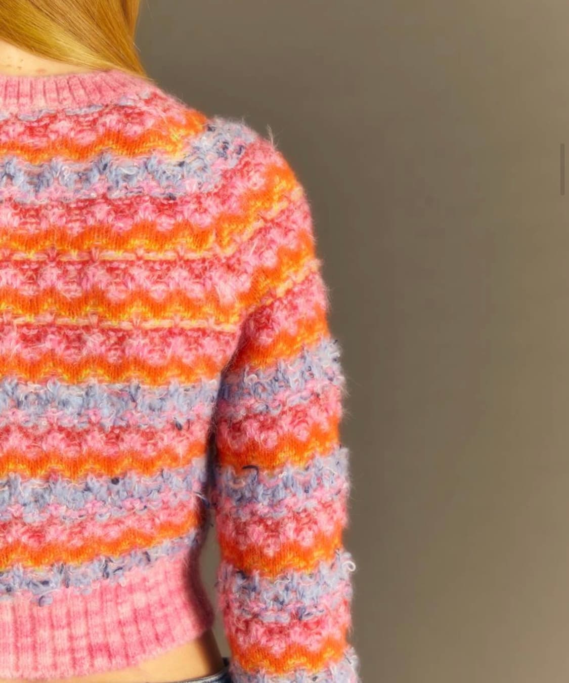 앤더슨벨 스트라이프 푸들 니트 가디건 - S size 상품이미지4