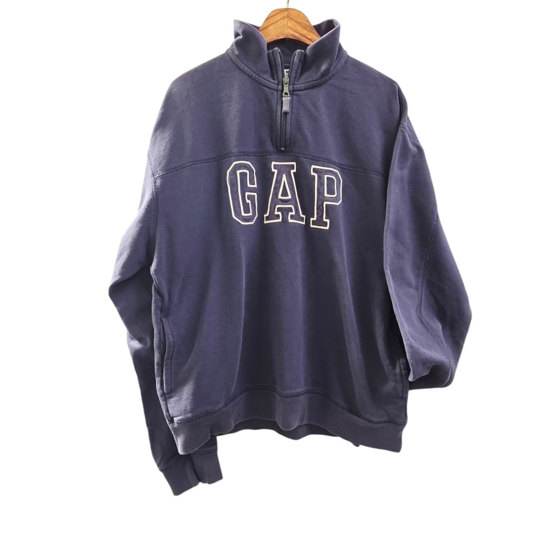 [프립]L/ 갭 GAP 반집업 맨투맨 네이비 상품이미지3