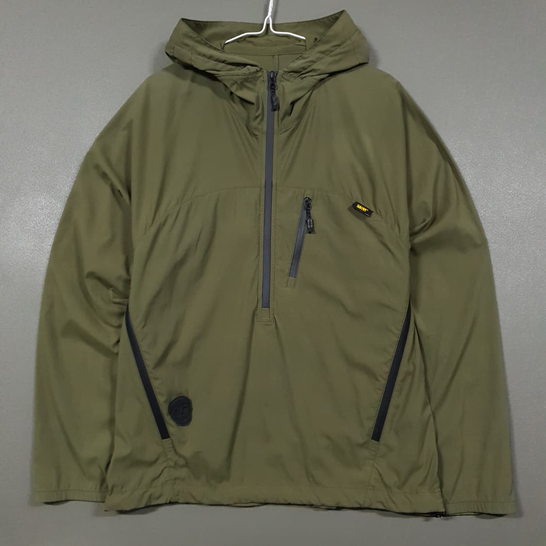 실측 L) 코오롱스포츠 방풍 추절 바람막이 스컬 프레이 아노락 자켓 카키 상품이미지1