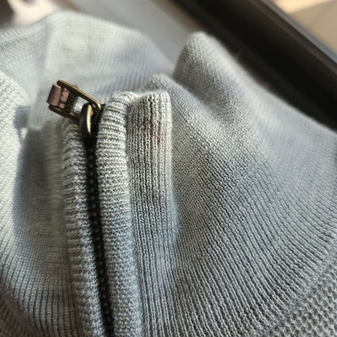 XL(105) 폴로 랄프로렌 피마코튼 반집업니트 그레이 상품이미지7