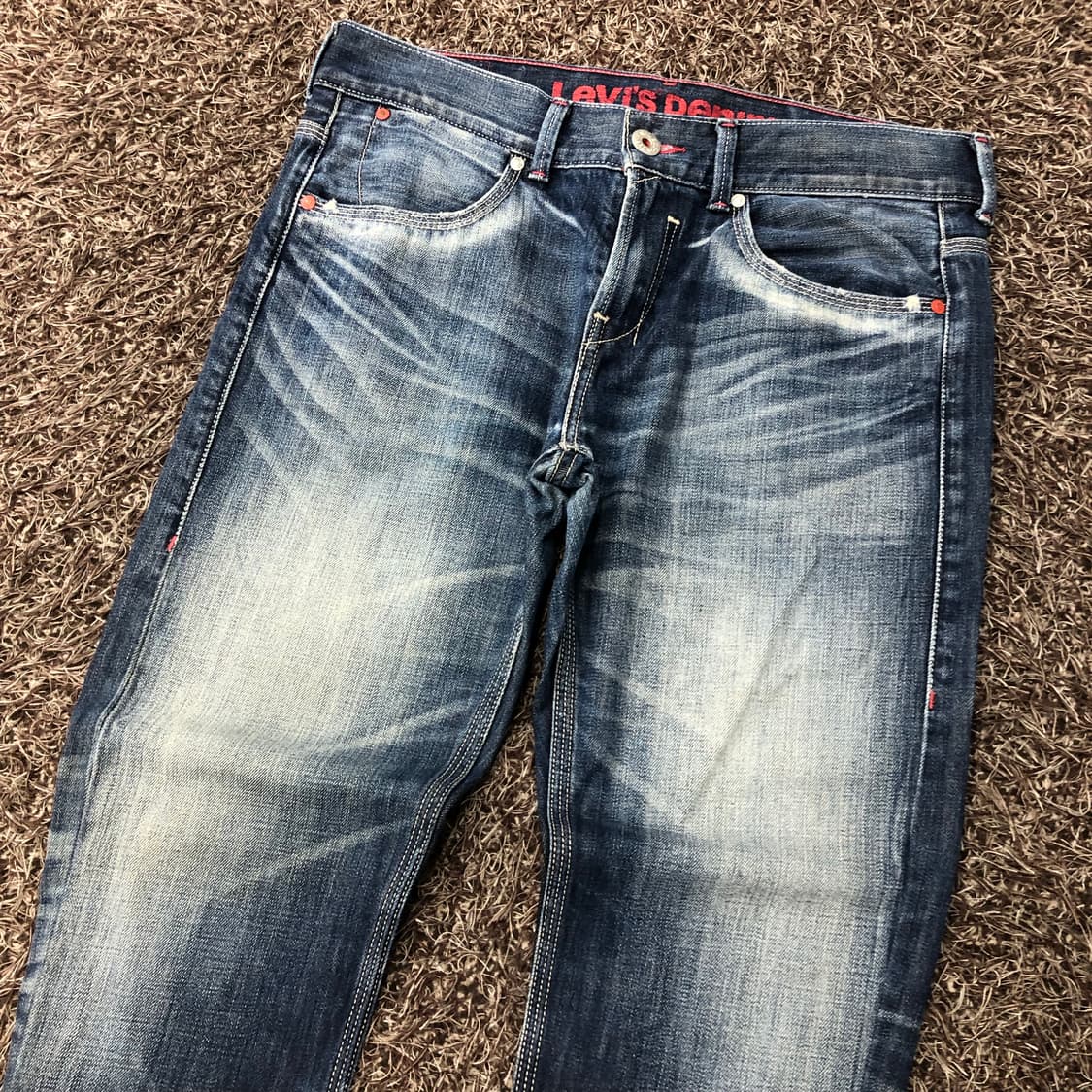 리바이스 522 슬림 스트레이트 워싱 데님 팬츠 상품이미지3