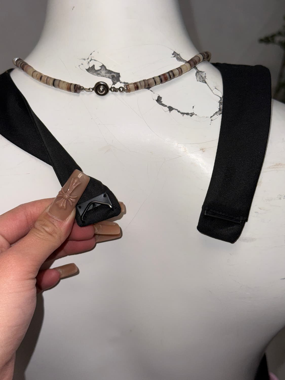 TIME black draped ruffle backless 슬리브리스 상품이미지4