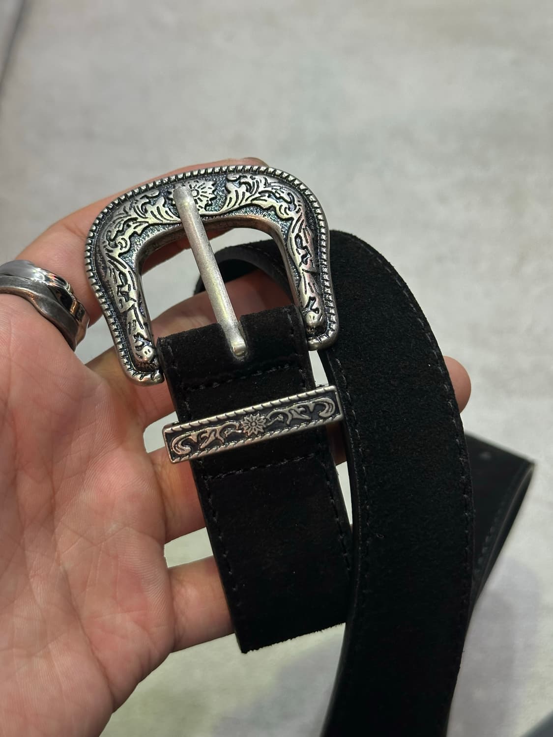 Suede western belt - 스웨이드 웨스턴 벨트 BL 상품이미지2