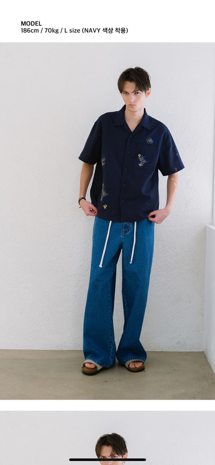 새상품) 랭글러 고퀄 손자수 린넨 셔츠 L, XL  정가 129,000원 상품이미지1