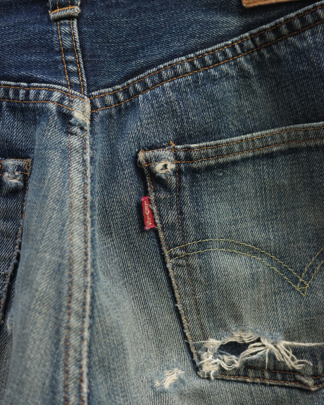 00s LVC 47501 디스트레스드 셀비지 데님 팬츠 상품이미지8