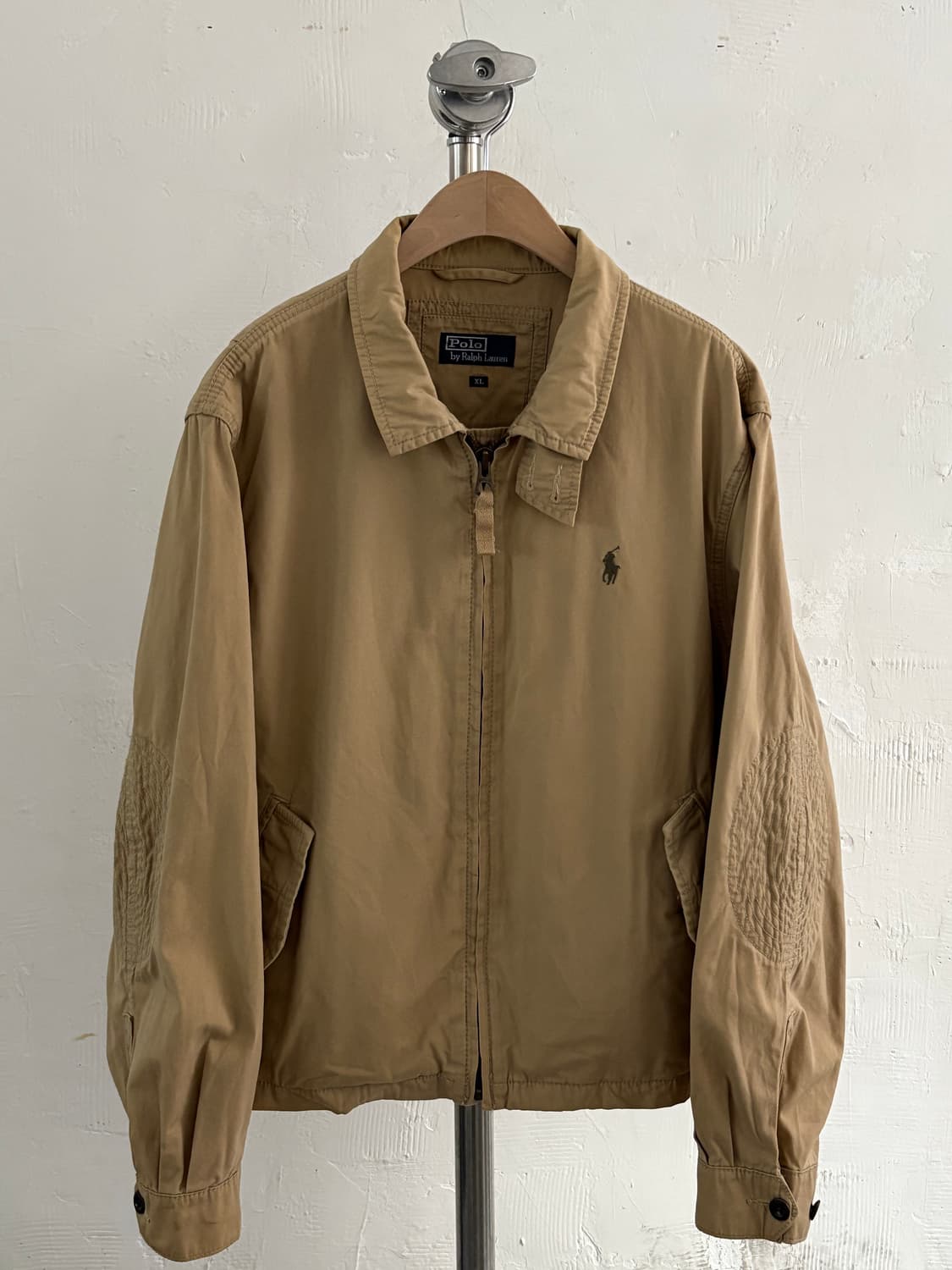 Polo 폴로 랄프로렌 베이지 컬러 엘보우자수 코튼 헤링턴 자켓 상품이미지1