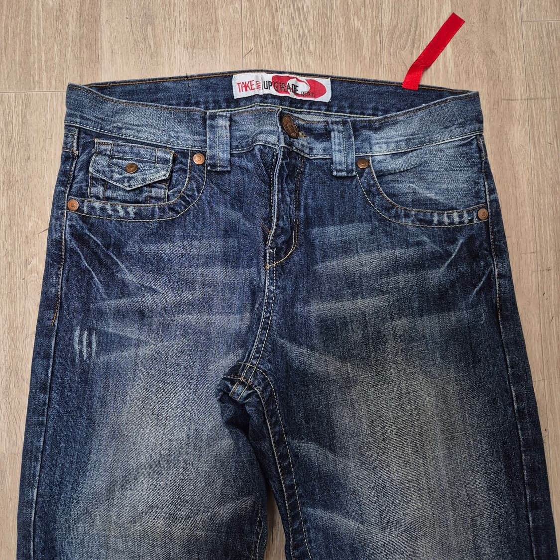 테이크 투 워싱 데님 팬츠 청바지 W34 L33 상품이미지2