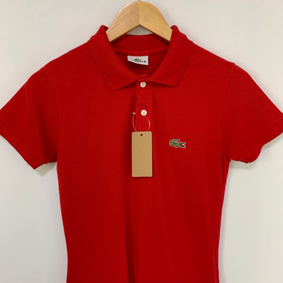 라코스테 레드 카라 피케 슬림핏 반팔 원피스 빈티지 00s y2k 상품이미지4