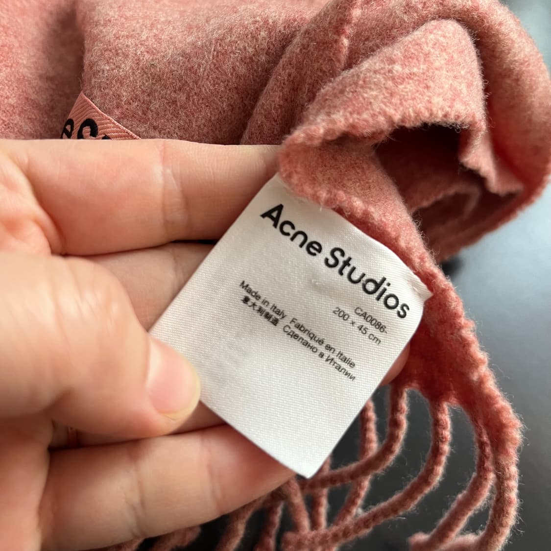 Acne Studios 아크네 스튜디오 울 핑크 머플러 상품이미지4