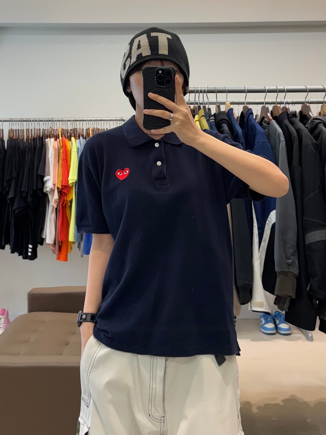꼼데가르송 플레이 레드 하트 카라티 상품이미지4