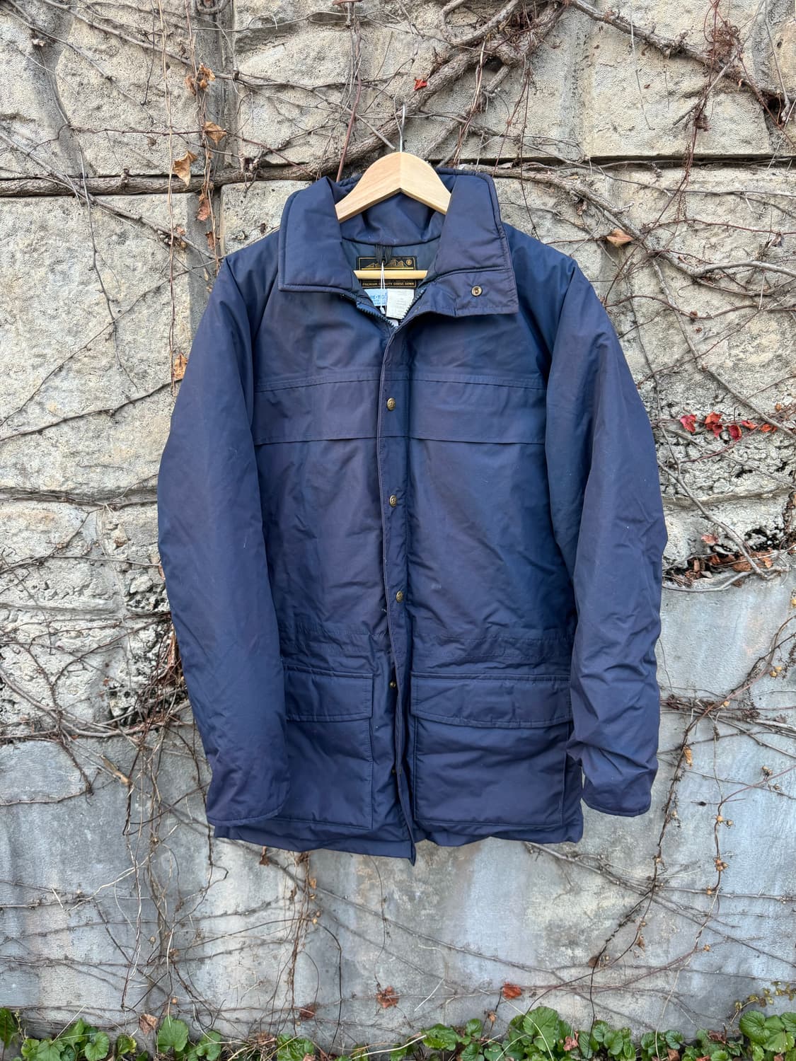 80s 에디바우어 고어텍스 구스 다운 패딩 파카 자켓 네이비 상품이미지1