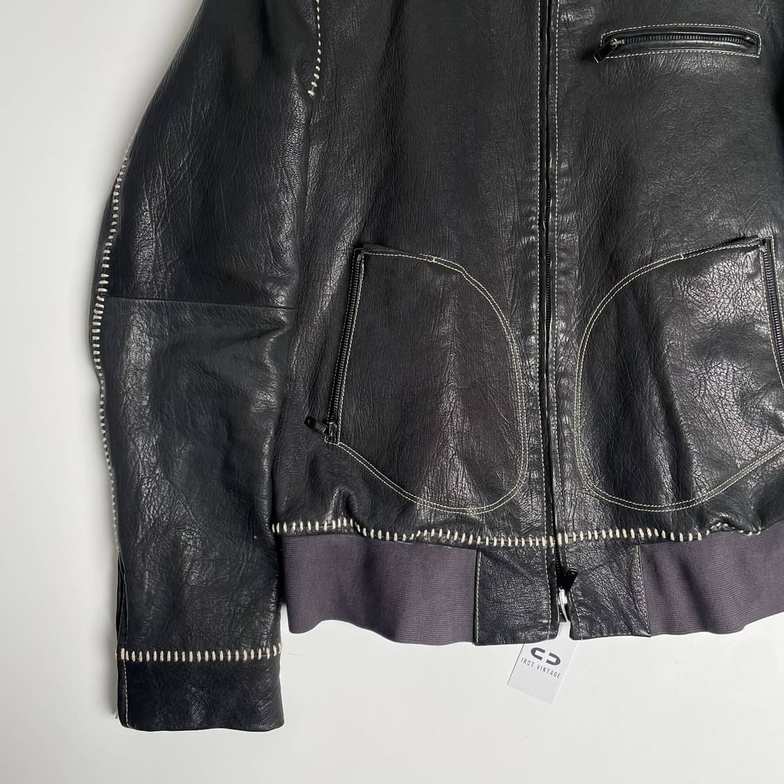 Emporio armani 소가죽 야구공 스티치 자켓 상품이미지3