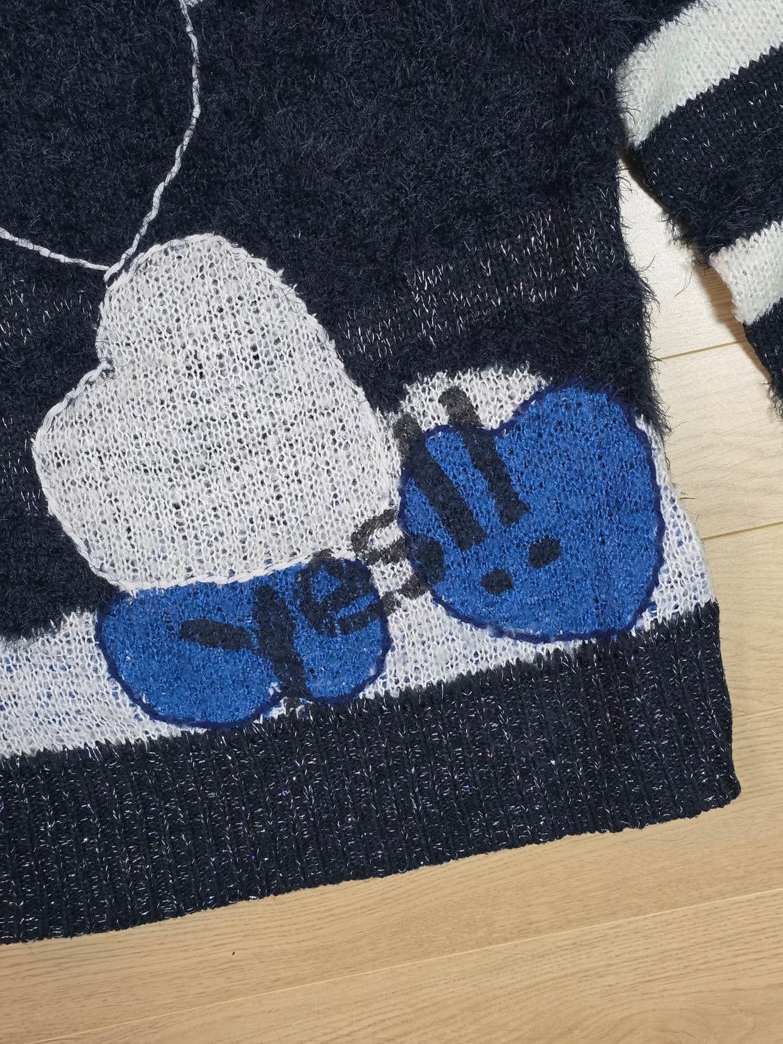 Desigual 데시구알 하트 스트라이프 니트 롱슬리브 상품이미지3