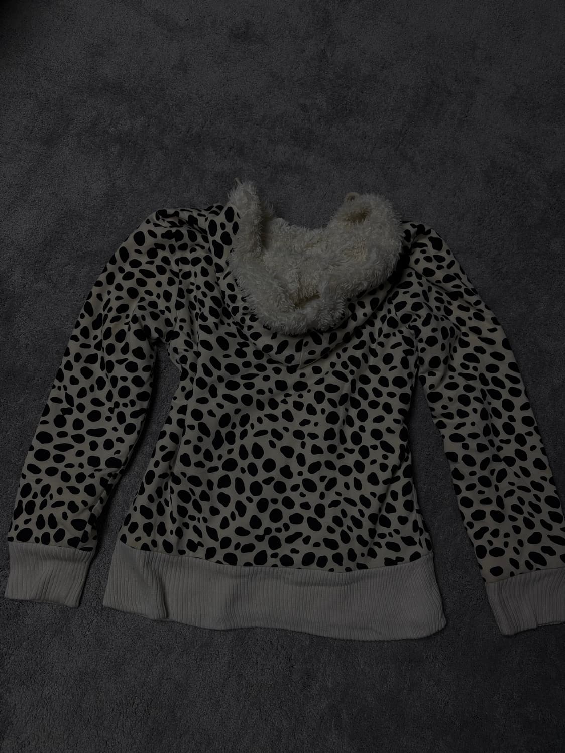 Vintage Gyaru Y2K Fur hood zip up 상품이미지4