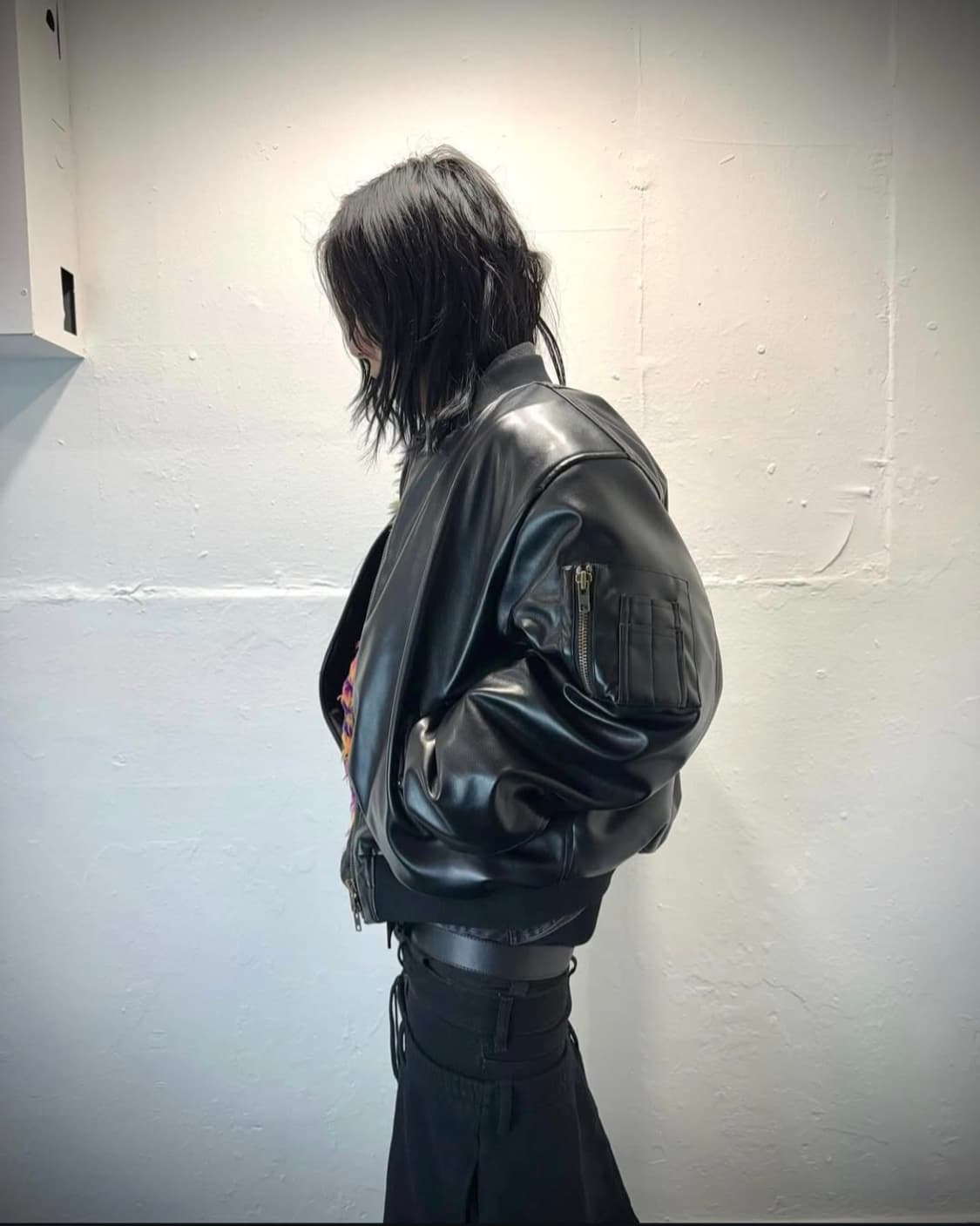 에모스탠스클럽 비건 레더 봄버 상품이미지1