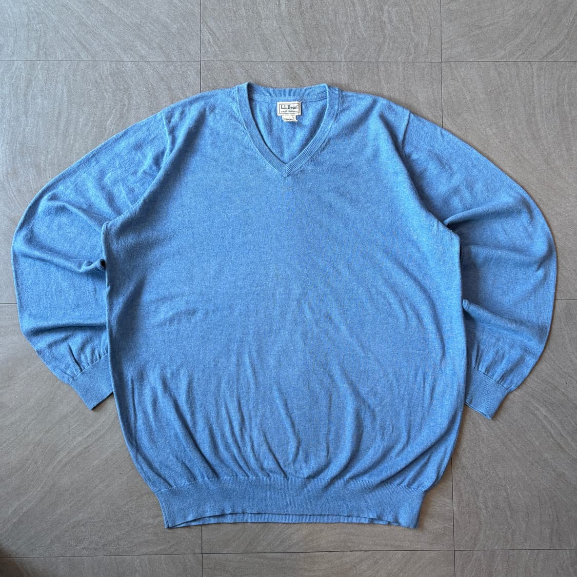 L.L.bean 정품 엘엘빈 블루 코튼 니트 상품이미지1