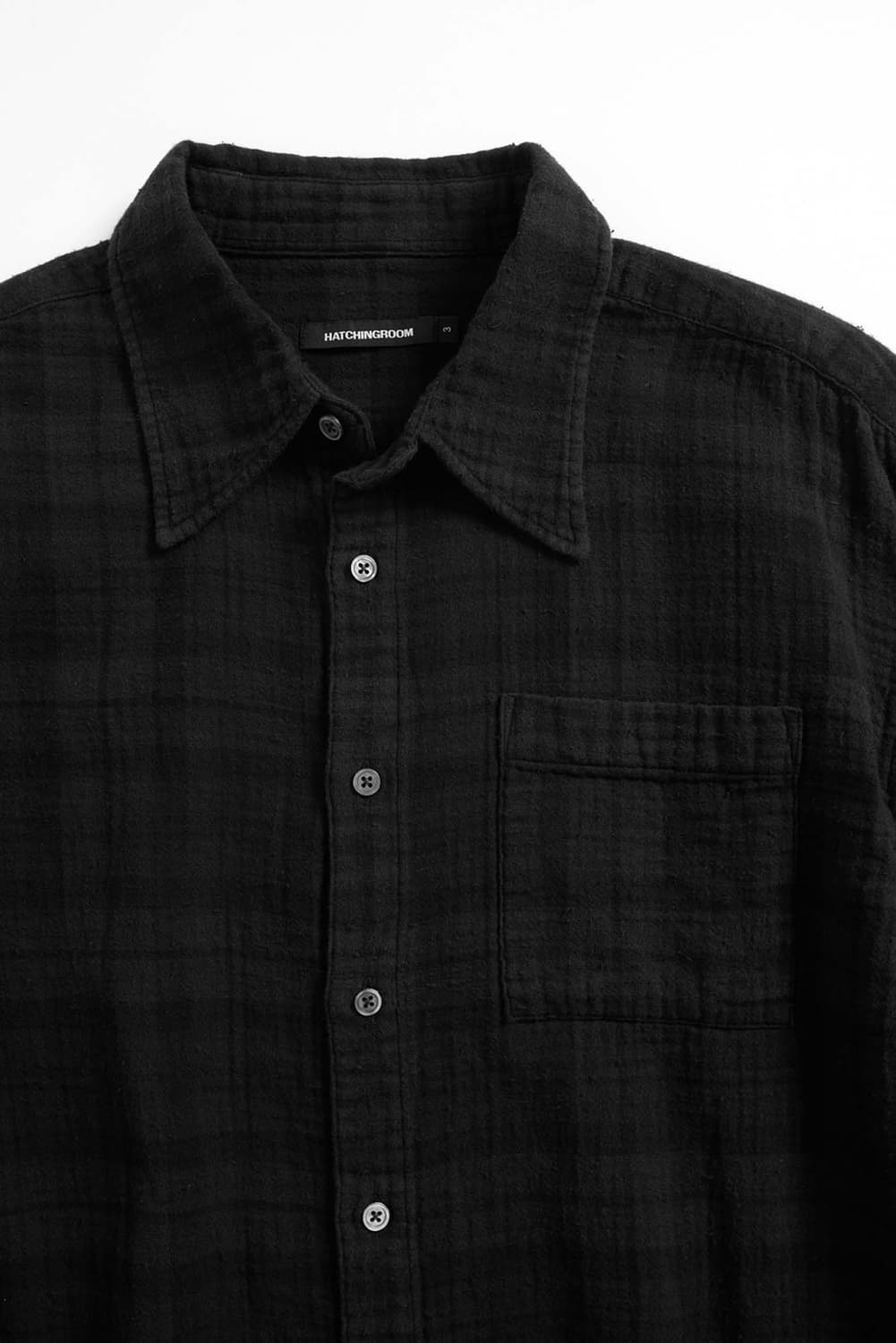 해칭룸 / 아카이브 셔츠 v2 dyed black watch / 3 상품이미지5