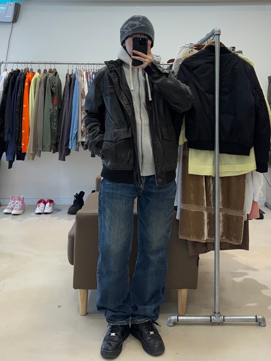 타미힐피겨 데님 레더 봄버 자켓 상품이미지8