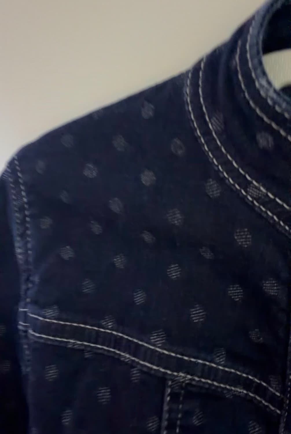 모리걸 도트 청자켓 판매 상품이미지2