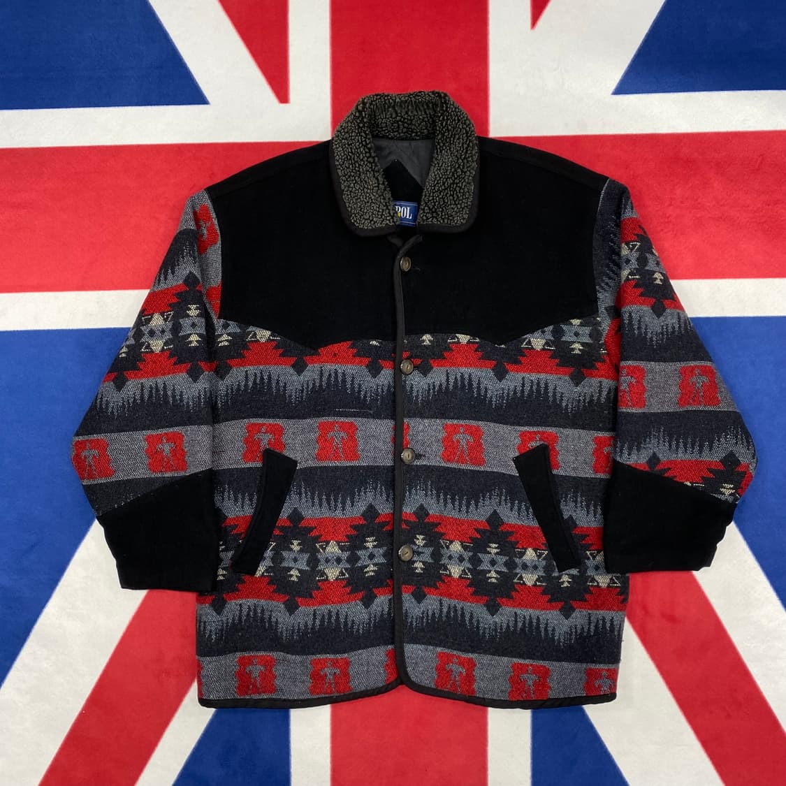 빈티지 나바호 패턴 코트 100 상품이미지1