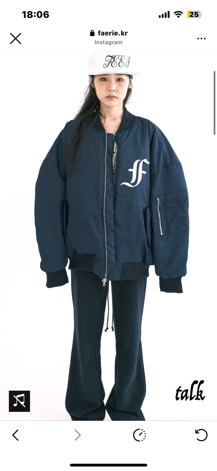 샵페어리 봄버 자켓 네이비 상품이미지2