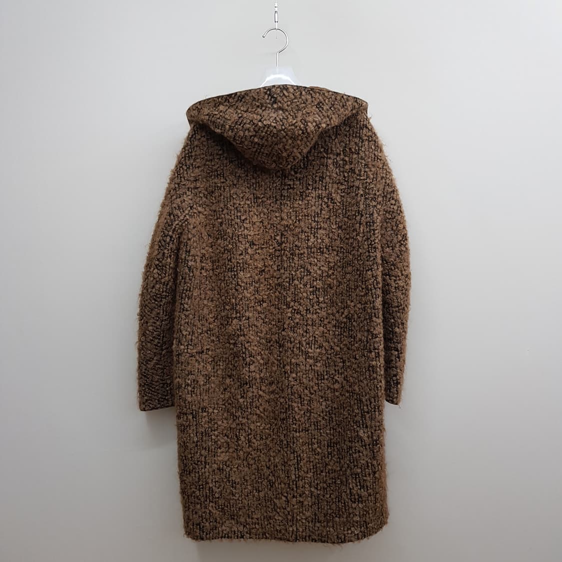 KUHO 구호 부클 텍스처 후드 롱 코트 88-96-165사이즈 상품이미지5