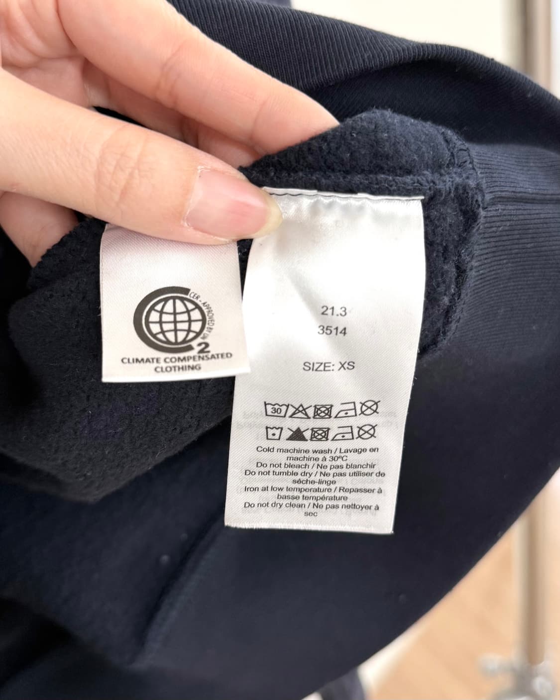 가니 네이비 화이트 부클 로고 스웻셔츠 상품이미지8