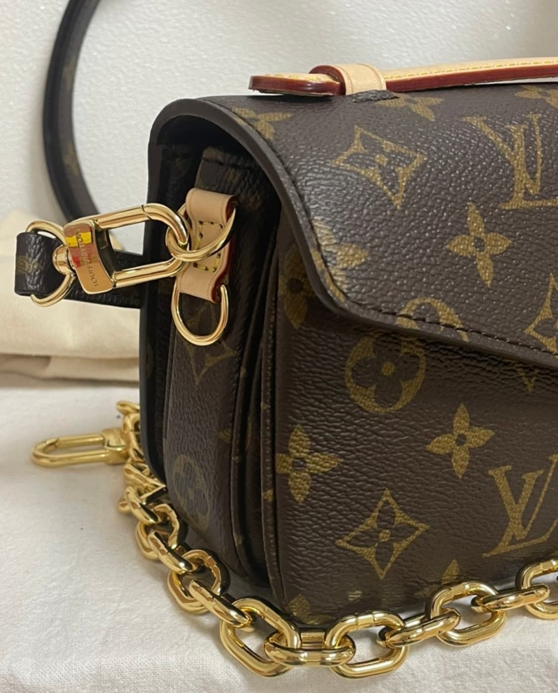 루이비통 모노그램 체인백 브라운 상품이미지2