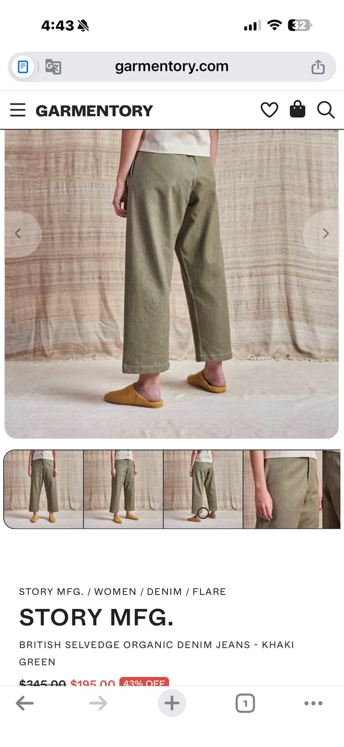 stroy mfg 브리티시 셀비지 오가닉 데님 상품이미지2