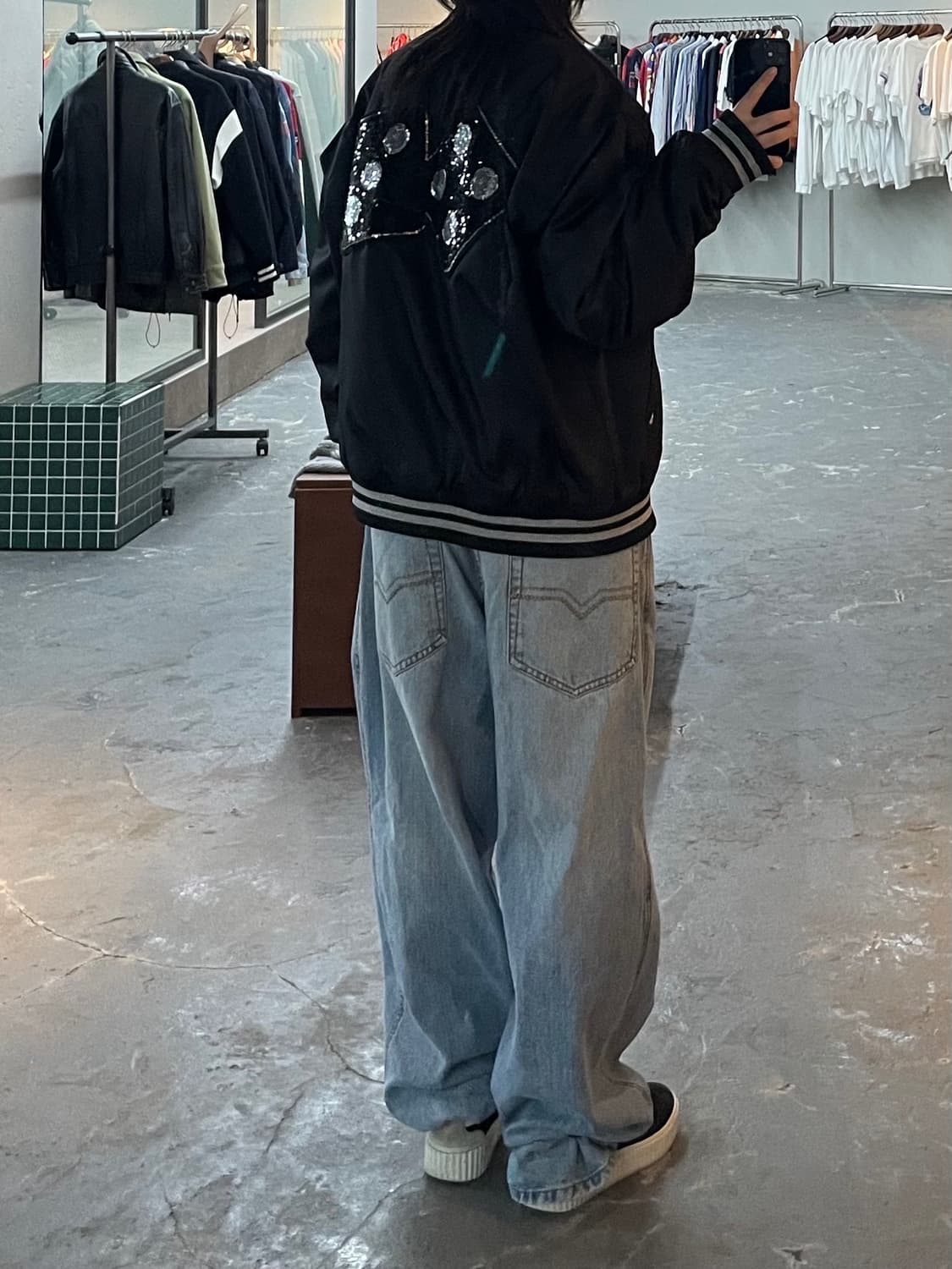 스투시 시퀸사틴 다이스 자켓 H915 상품이미지1