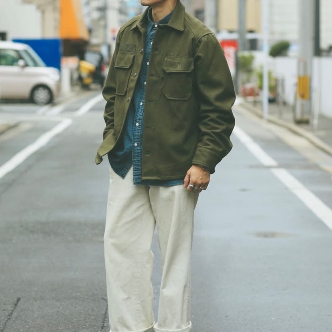 60s US army 미군 OG-108 울 필드 셔츠 (M)    상품이미지1