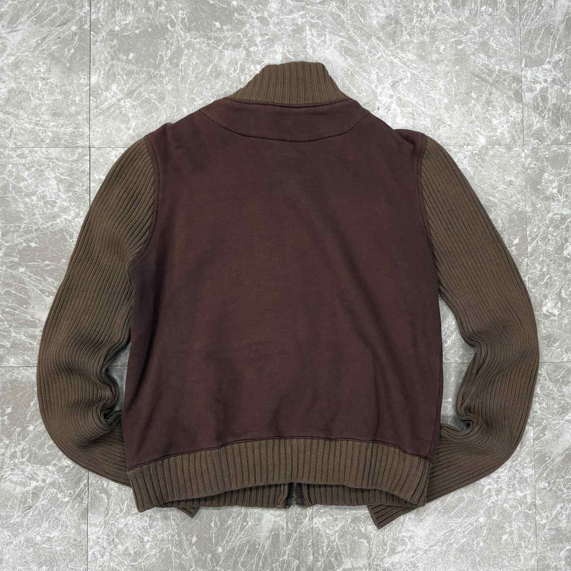 Get used 겟유즈드 진스 y2k 초코브라운  걸즈 니트 집업 희귀져 상품이미지3