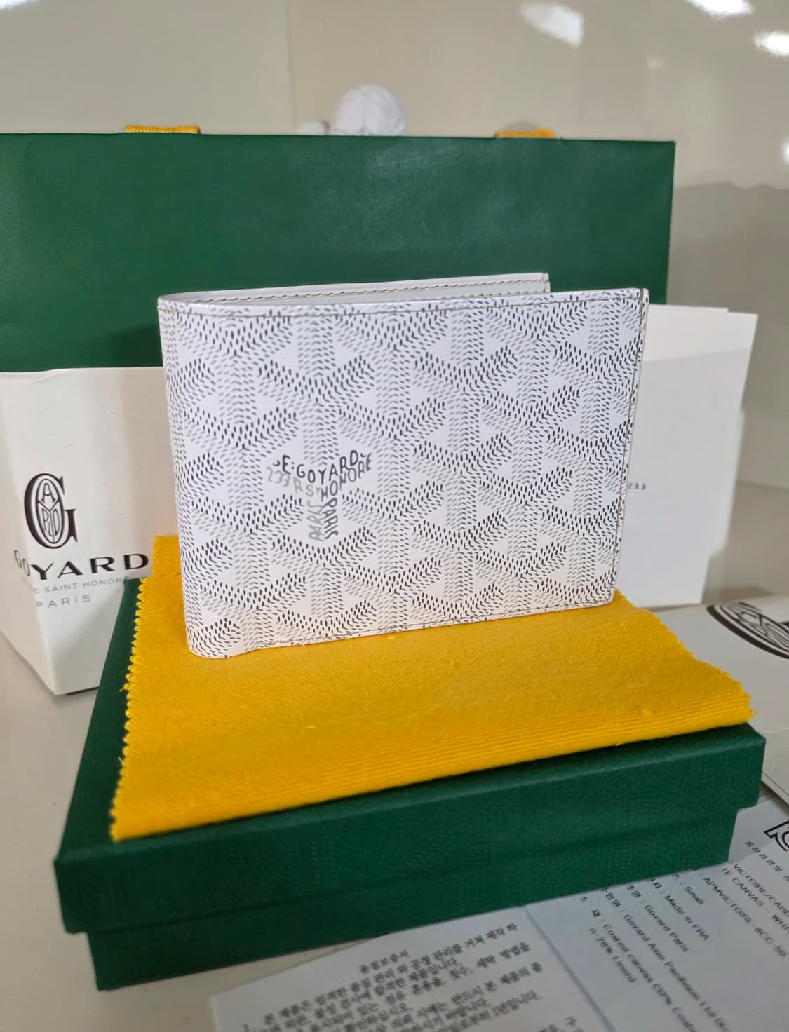 [새상품급,풀구성]고야드 빅투와르 반지갑 화이트 상품이미지1