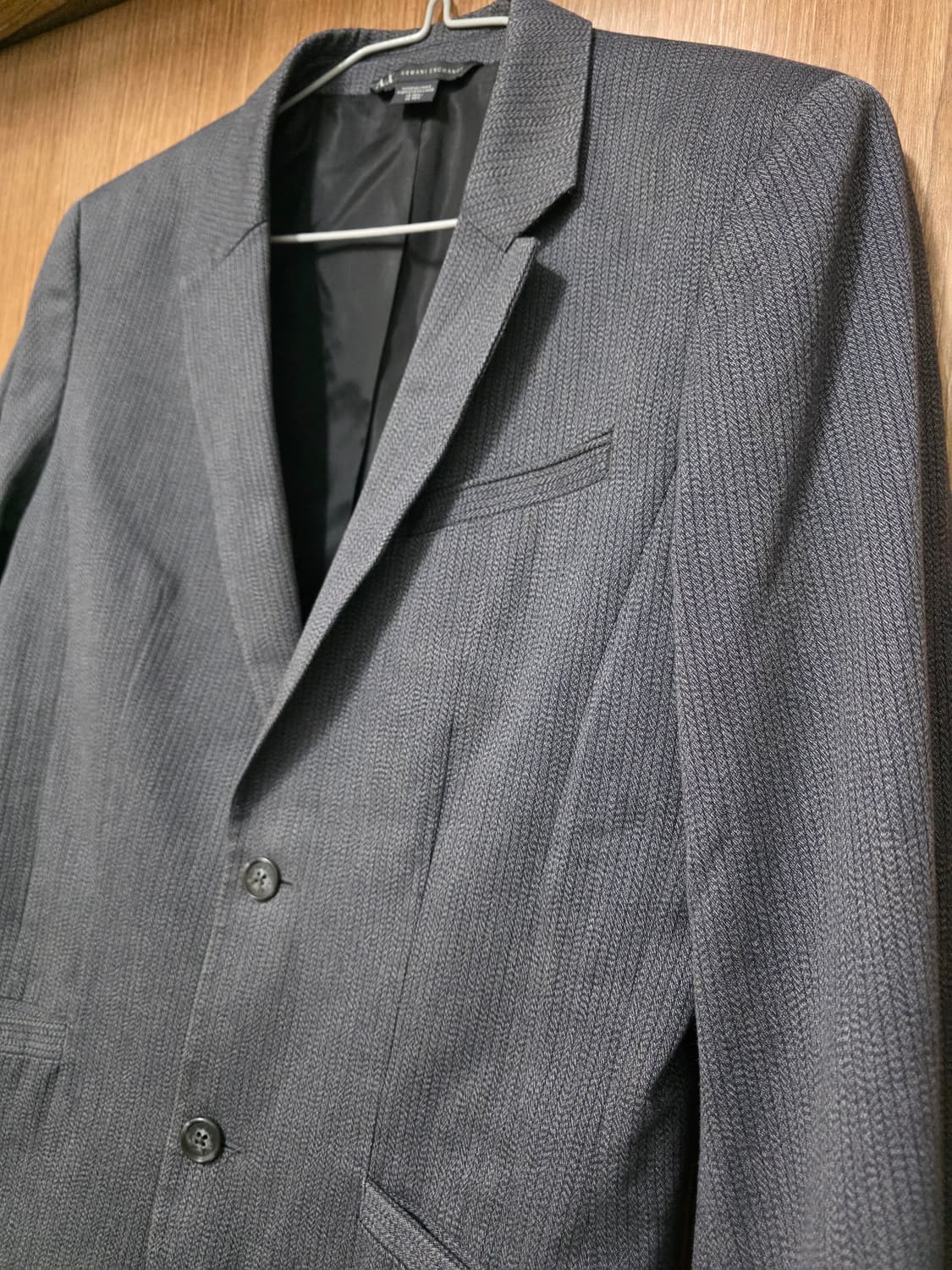 아르마니 익스체인지 헤링본 코튼 자켓 블레이저 38사이즈 상품이미지5