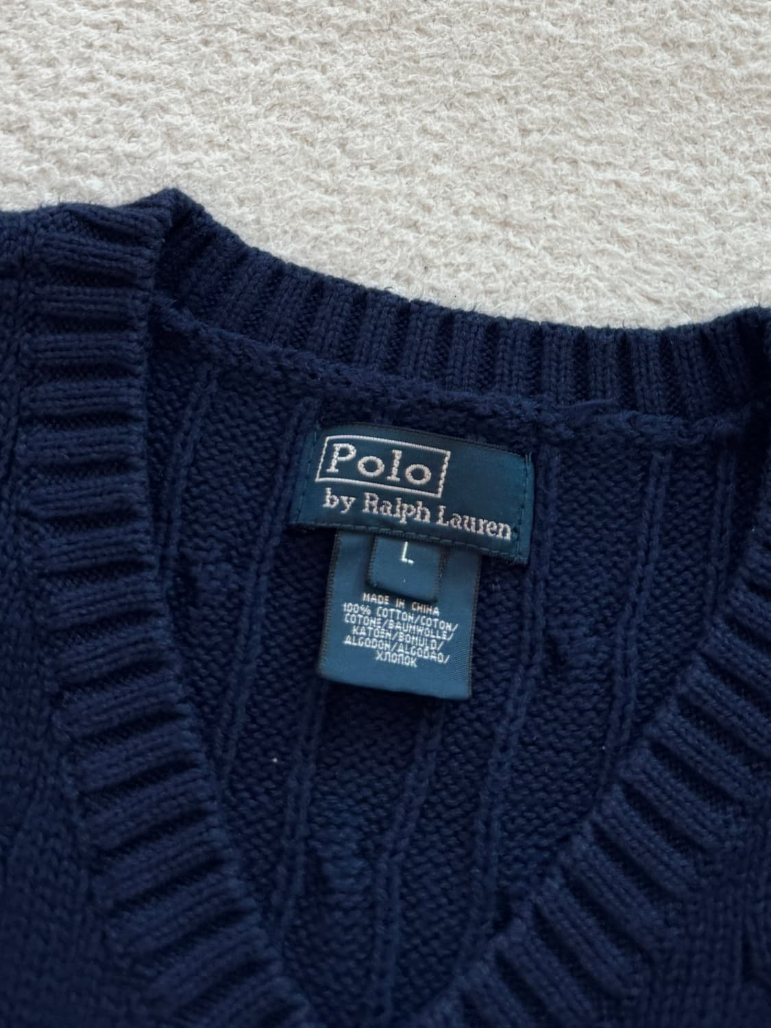 폴로 네이비 니트 조끼 배스트 상품이미지4