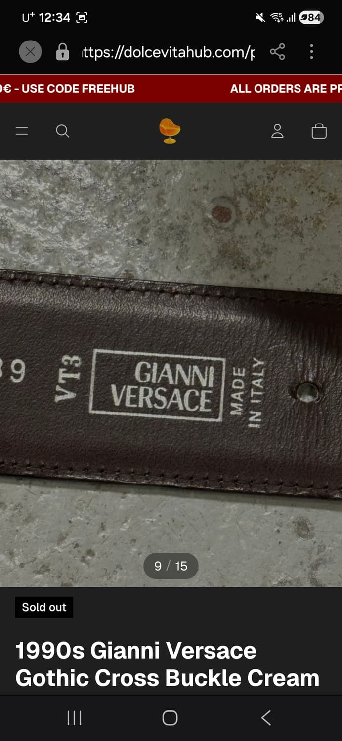 구매) 지아니 베르사체 90s 벨트 상품이미지2