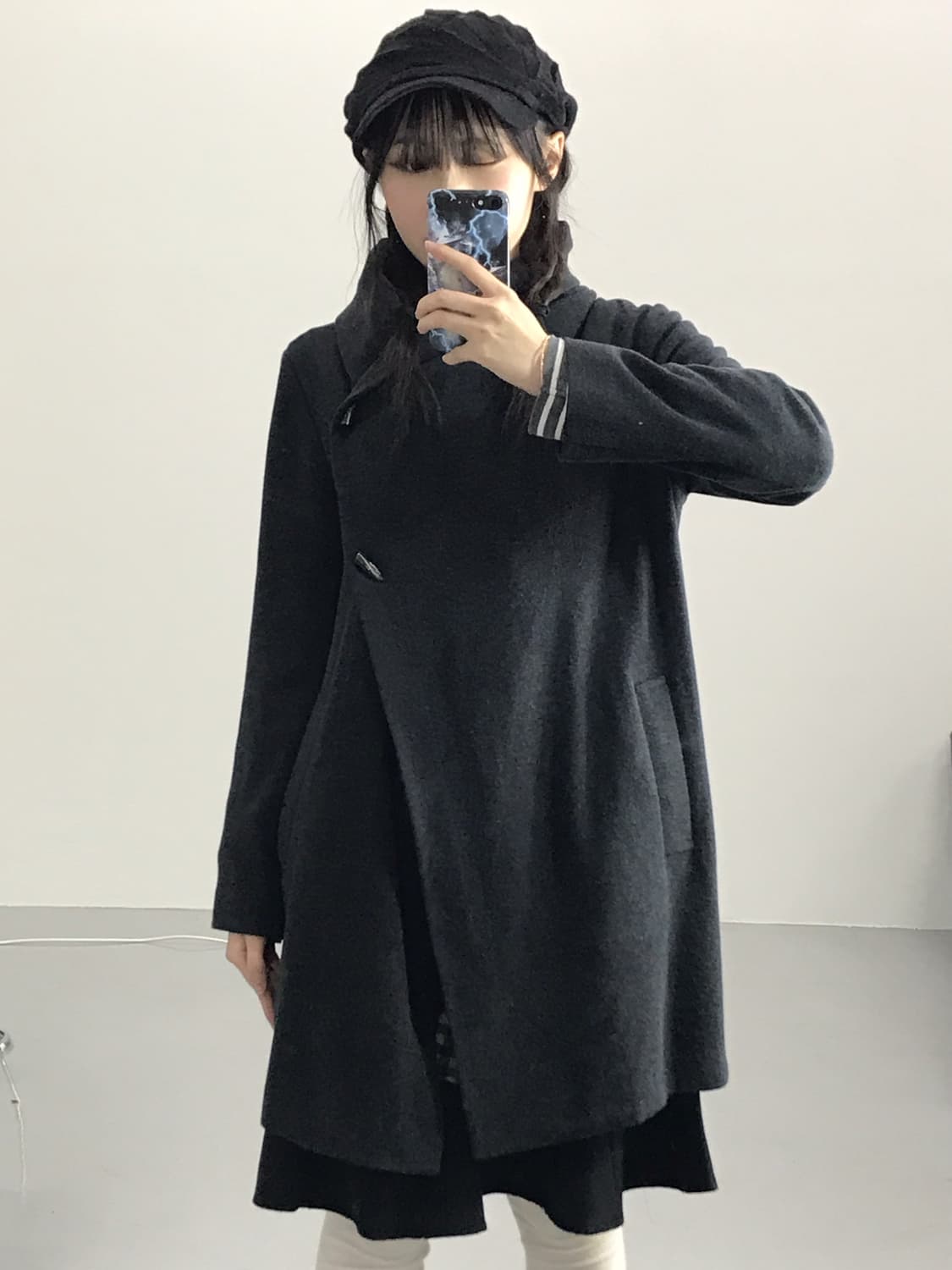  22 OCTOBRE Asymmetric Hoodie Knit Coat 상품이미지3
