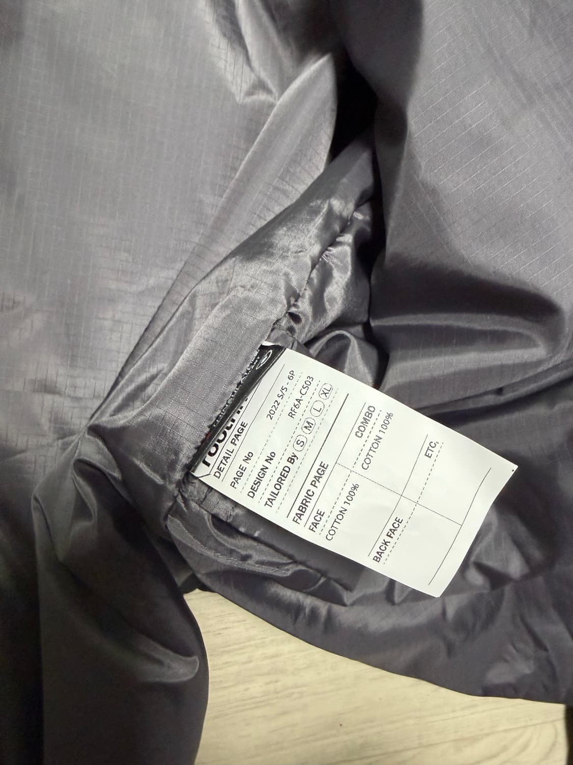 루트파인더 샘플 셔츠 패딩 자켓 차콜 M사이즈 판매 상품이미지5