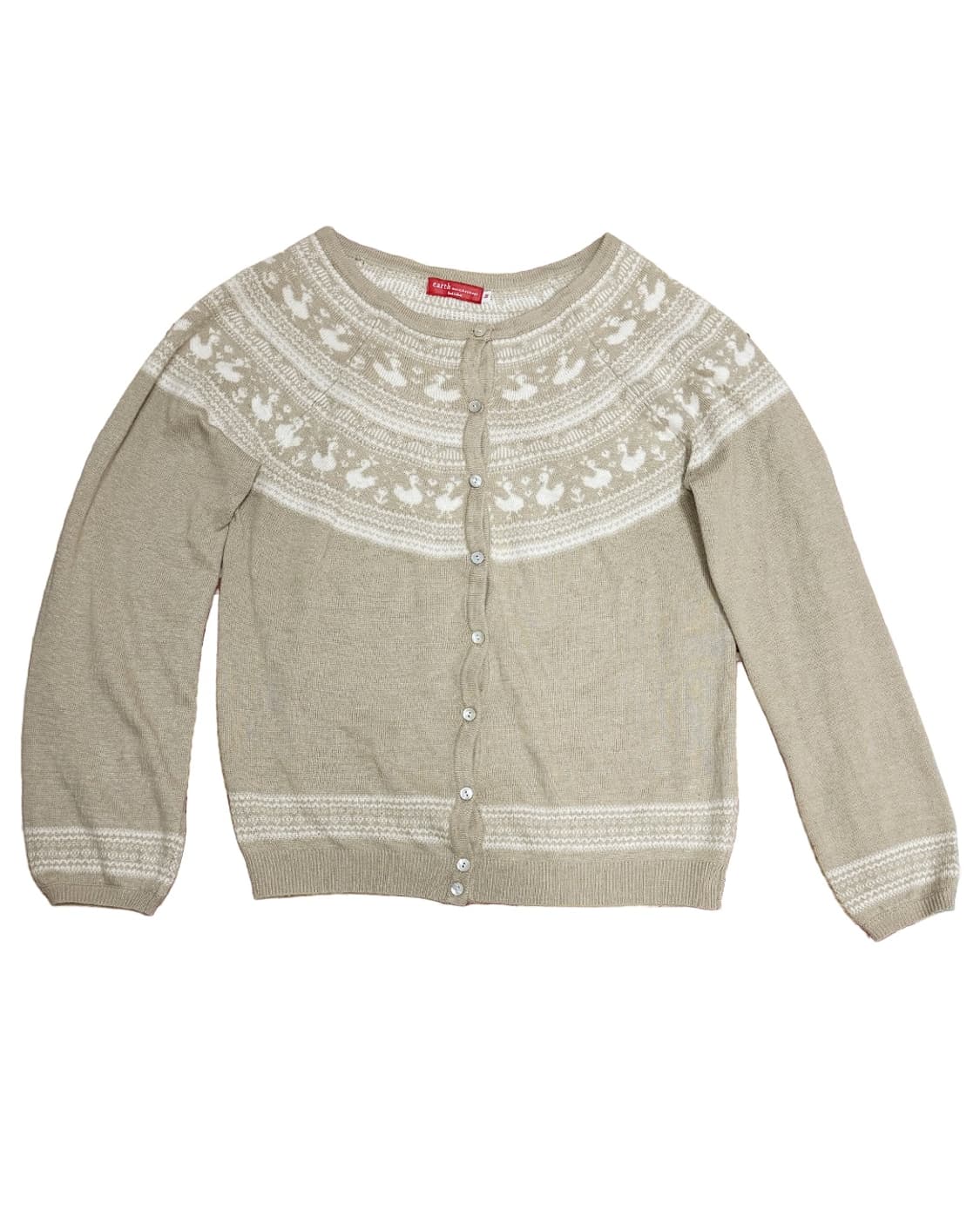 earth music&ecology 오리 베이지 노르딕 가디건 상품이미지1