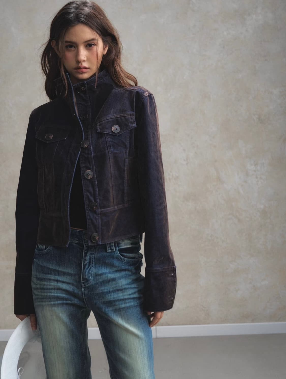 CTheMoon 데님 코트 상품이미지1